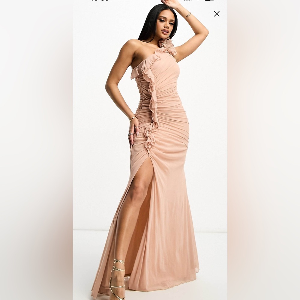 ASOS One Shoulder Peach Dress